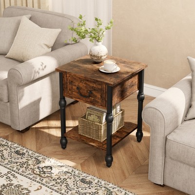 Entryway Table,  Console Table with storage Drawers, 3 Tier Industrial Metal Sofa Table, Behind Couch Table, Hallway Table for Entry, Living Room