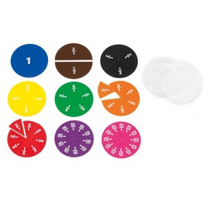edxeducation® Fraction Circles - Set of 51 - 9 Values & Colors - 1 of 4