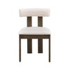 Vatros Modern Boucle Upholstered Kitchen Side Chairs Wooden Dining Chairs Set of 2 - 3 of 4