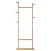 HDZNVF Garment Rack Solid Wood, Natural - 3 of 4