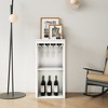 35.43"H Particle Board Modular Wine Bar Cabinet with Hutch, Storage Shelves & Buffet Drawer for Dining Room, Living Room - 2 of 4