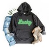 Simply Sage Market Women's Graphic Hoodie Green Lucky Cursive - 2 of 3