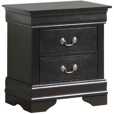 NicBex Classic Nightstand with 2 Drawers End table with Metal Handles Modern Bedside Table for Living Room, Bedroom, Study