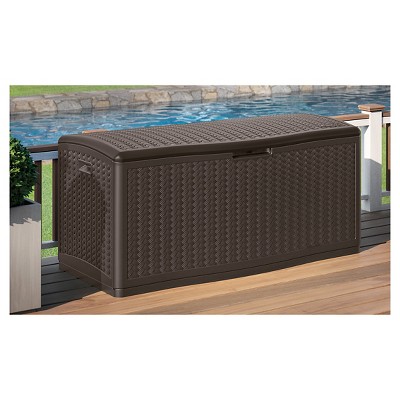 Java Lockable Resin Wicker 124-Gallon Deck Box
