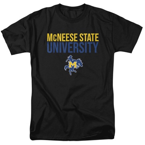 McNeese State University Official Stacked Adult T-Shirt, Athletic Heather - image 1 of 4