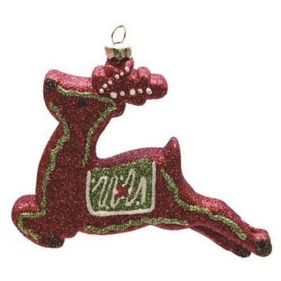 Northlight Glittered Red Shatterproof Christmas Reindeer Ornament 4.75"