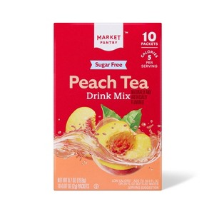 Peach Tea Sugar-Free Drink Mix - 10ct - Market Pantry™ - 1 of 3