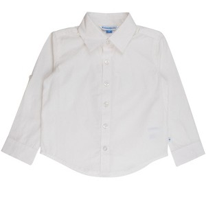 RuggedButts Boys Long Sleeve Button Down Shirt - White, 6 - 1 of 2