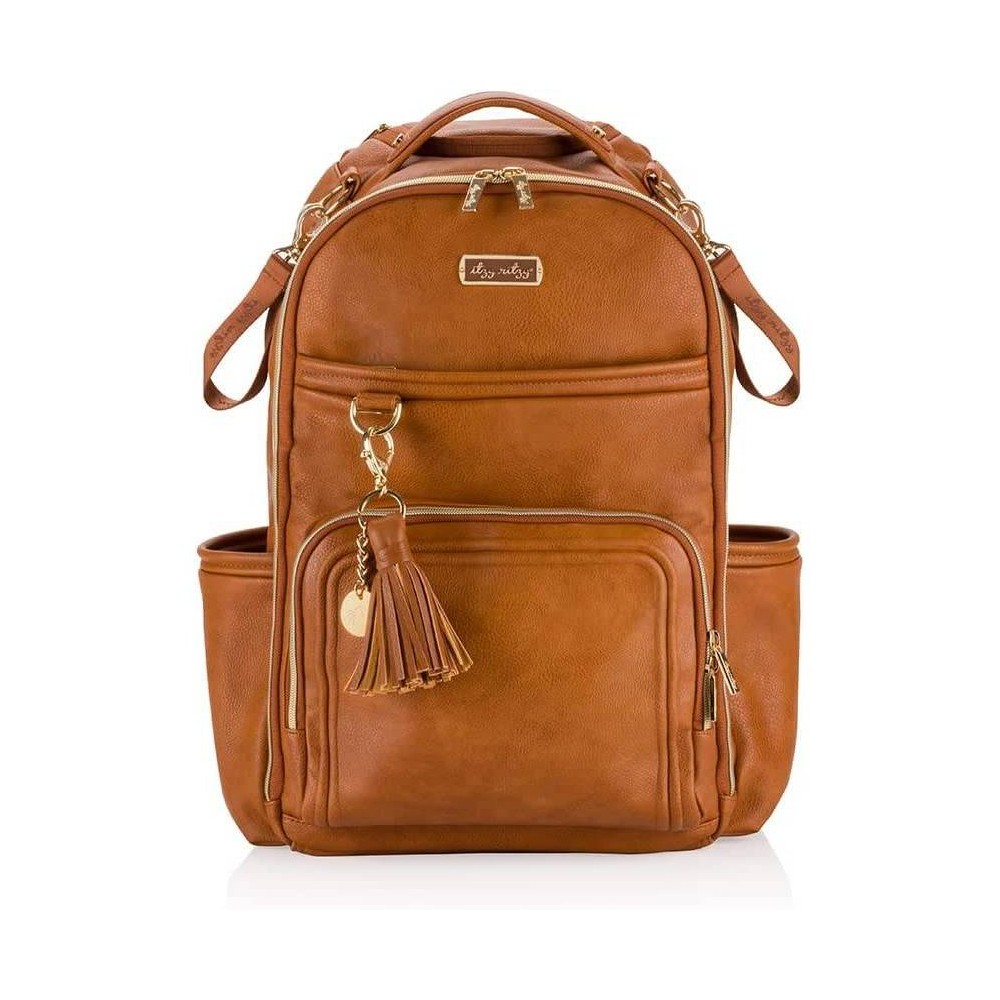 Photos - Other for Child's Room Itzy Ritzy Boss Plus Backpack Diaper Bag - Cognac 