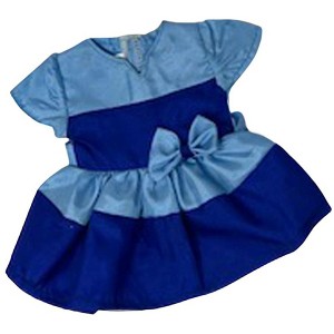 Doll Clothes Superstore Two Tone Blue Dress Fits 12 Inch Baby Alive And Little Baby Dolls - 1 of 4