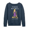 Women's - Disney Princess - Princess Rapunzel Lightweight French Terry Wide Neck Long Sleeve Shirt - 2 of 4