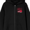 Dr Pepper Strawberries And Cream Adult Black Long Sleeve Zip-Up Hoodie - 3 of 4