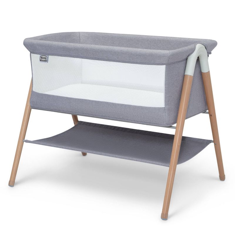 Simmons Kids&#39; Koi Beechwood By the Bed Bassinet - Dove Gray, 5 of 15