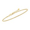 Pure Collection by Ross-Simons Italian 18kt Gold Vermeil Rope-Chain Anklet Size 9 - 3 of 4