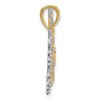 Black Bow Jewelry 14k Yellow Gold and White Rhodium Ornate Butterfly Pendant, 34mm - 2 of 4