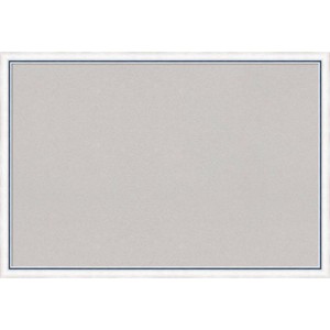 Amanti Art 38"x26" Morgan Wood Frame Gray Cork Board White/Blue - : Wall Mounted Bulletin Board, Custom Framed, Organizational Tool - 1 of 4