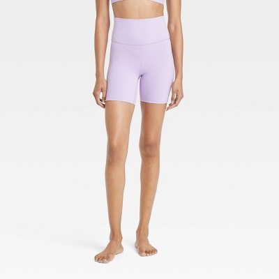 Women's Everyday Soft Ultra High-Rise Bike Shorts 6" - All In Motion™ Light Purple M