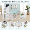 Costzon Grocery Store Pretend Play, Wooden Play Store with Light, Shopping Cart, Cash Register, Vending Machine & Chalkboard - 4 of 4