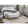 CAVINAS Oval Velvet Storage Ottoman Bench for Bedroom,44.88" Storage Bench with Wood Legs,Ottoman for Living Room,Bedroom,Entryway - 3 of 4
