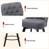 26" H Set of 2 Swivel Bar Chair with Back Solid Wood Legs and Faux Leather Upholstered Back for Kitchen Island - 4 of 4