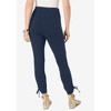 Roaman's Women's Plus Size Lace-Up Capri Leggings - 3 of 4