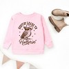 The Juniper Shop Hootin' Leads To Hollerin' Owl Youth Sweatshirt - S - Pink - 2 of 3