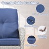 Gymojoy Outdoor Patio Wicker Swivel Chair Glider Chair Table with Removable Cushions - 3 of 4