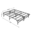 VECELO Modern Foldable Bed Frame Folding Simple Metal bed Frame 14-inch High Folding Bed Underbed Storage Easy Assembly, Black - 2 of 4