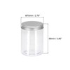 Unique Bargains Aluminum Lid Food Storage Containers Round Clear Plastic Jars 8 Pcs - 2 of 4