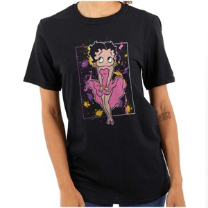 Betty Boop Colorful Paint Splatters Womens Graphic T Shirt Tees Brisco Brands - 1 of 4