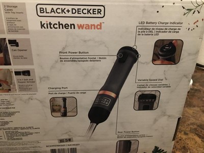 Black & Decker BCKM1016KS10 Kitchen Wand Variable Speed Lithium-Ion 6-in-1 Cordless Black Kitchen Multi-Tool Kit