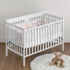 Sweet Jojo Designs + BreathableBaby Breathable Mesh Crib Liner Girl Watercolor Floral Pink Grey and White - 2 of 4