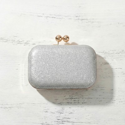 INSPIRE CHIC Clutch Purses for Women Beaded Evening Bag with Removable Chain Silver 5.9*1.8*3.9 inches — фото 3