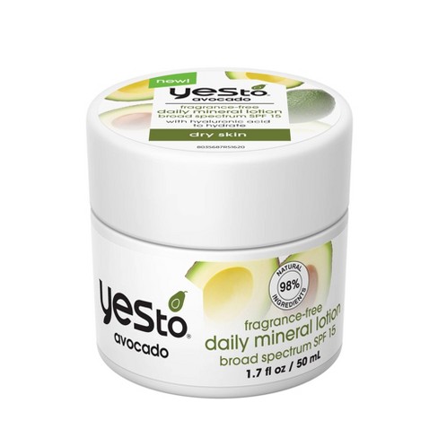 YES TO | Avocado Fragrance Free Daily Mineral Lotion SPF 15
