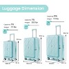 Kumasinova Expandable PC Luggage Set of 3,Hardshell Carry-On Spinner Suitcase with TSA Lock&Front Pocket,Airline-Approved,20/24/28" - 2 of 4