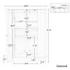 NicBex Bathroom Storage Cabinet,MDF Floor Coner Cabinet with Adjustable Shelves for Bathroom - 3 of 4