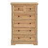 ORRD 6 Drawer Dresser Oak Finish - Tall Chest of Drawers for Bedroom Storage, Farmhouse Modern Closet Organizer - 4 of 4