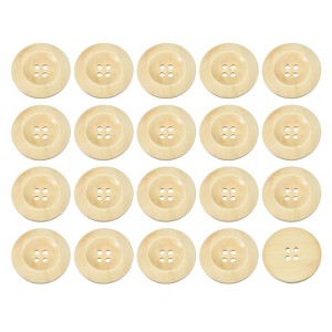 Unique Bargains Wooden DIY Craft Clothing Sewing Buttons 50 Pcs - 1 of 4