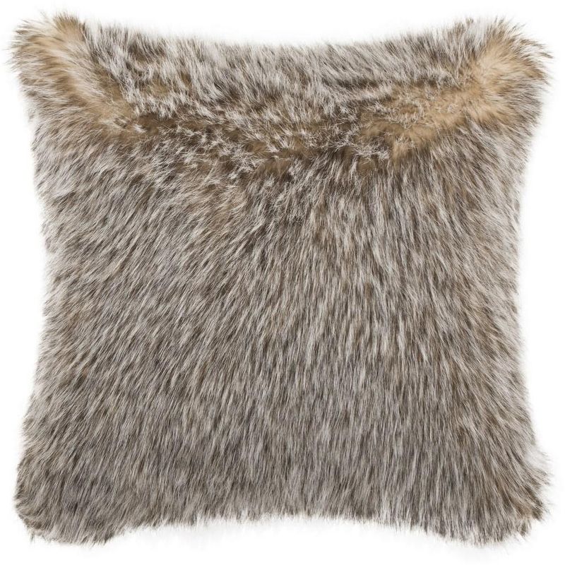 Dusty Fur Pillow - Grey - 20" x 20" - Safavieh ., 1 of 4