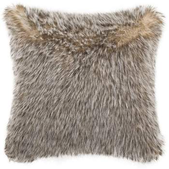 Dusty Fur Pillow - Grey - 20" x 20" - Safavieh .