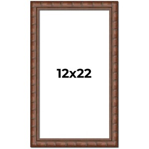 PosterPalooza | 12x22 Modern Bamboo Picture Frame, UV Acrylic, 5 Finishes - 1 of 4