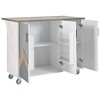 NicBex 51.57Inch Farmhouse Rolling Kitchen Island with Drop Leaf,Towel Rack and Internal Storage Rack - 4 of 4