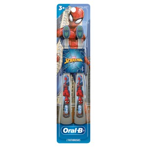 Oral-B Kids' Toothbrush featuring Marvel's Spider-Man Soft Bristles - 2ct - 1 of 4