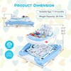 Infans 6-in-1 Foldable Baby Walker, Infant Activity Walker with Wheels, Adjustable Heights, Rocker, Music, Lights, Walker for Baby 7-14 Months, Blue - 2 of 4