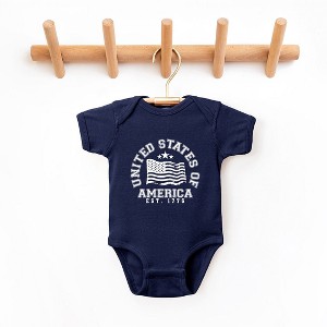 The Juniper Shop USA Flag Circle Baby Bodysuit - 1 of 2