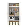 TiramisuBest 50/71 inch Pantry Cabinet Freestanding Buffet Sideboard 2 Door Adjustable Shelf Kitchen Dining Living Room Storage Statement - 2 of 4