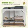 Skyzone Gray Wooden Tortoise Home: 2-Room Habitat with Basking Area, Clear Windows, Lamp Holder, - 3 of 4