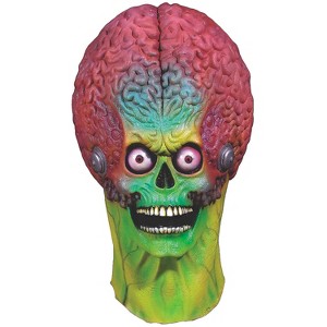 Adult Mars Attacks! Martian Soldier Costume Mask - 13 in. - Green - 1 of 1