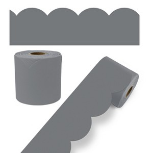 Carson Dellosa Education 65' Steel Gray Rolled Scalloped Bulletin Board Borders (1 roll) - 1 of 4