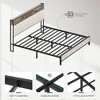 QingMoon King Size Bed Frame, Storage Platform Bed Frame with Headboard, Footboard and Metal Slats Supports Mattress Foundation, No Box Spring Needed - 3 of 4